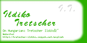 ildiko tretscher business card